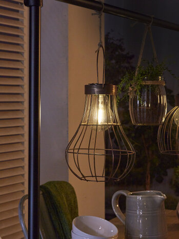 hanglamp Manchester solar 19,8 x 27 cm staal koper