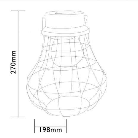 hanglamp Manchester solar 19,8 x 27 cm staal koper