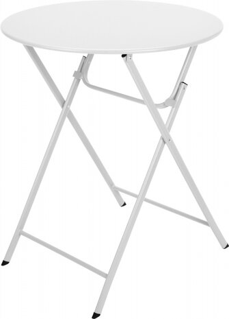 tuintafel 60 x 70 cm staal wit