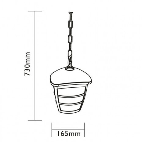 hanglamp Brussels 16,5 x 73 cm aluminium antraciet