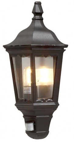 wandlamp Firenze sensor 49,5 cm E27 aluminium zwart