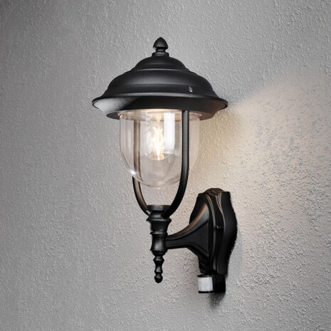 wandlamp Parma sensor 75W 230V 49 cm aluminium zwart
