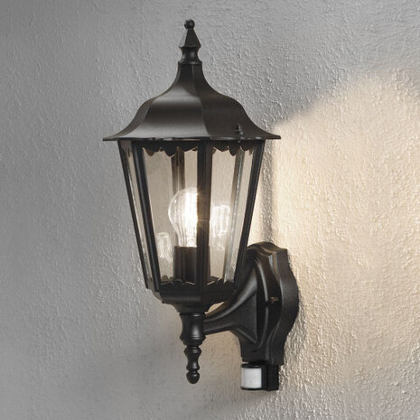 wandlamp Firenze sensor 48 cm E27 aluminium zwart