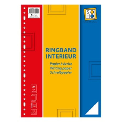 ringbandpapier blanco 23-rings A4 papier wit 100 stuks