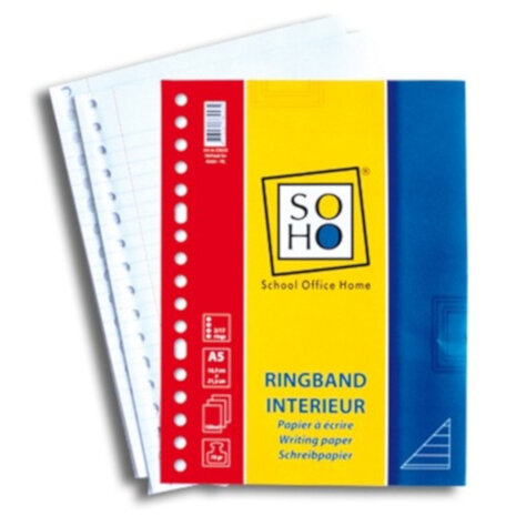 ringbandpapier lijnen A5 papier wit 100 stuks