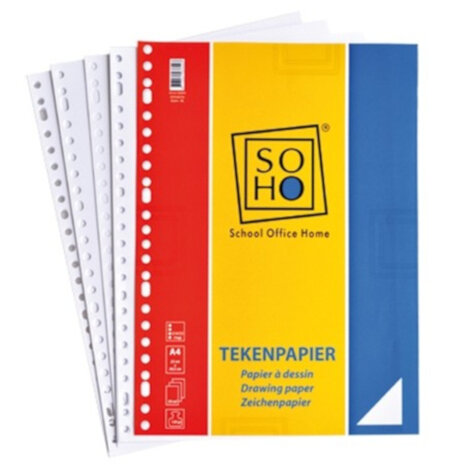 ringbandpapier blanco 23-rings A4 wit 100 stuks