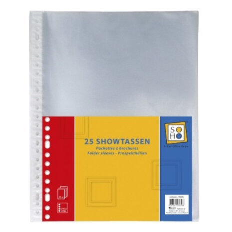 showtassen 23-rings A4 transparant 25 stuks
