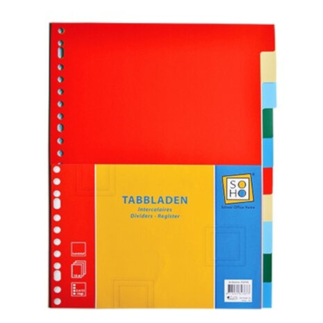 tabbladen 23-rings A4 PP 10 stuks