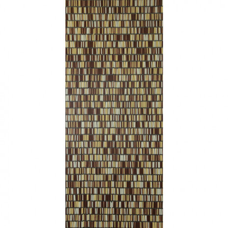 vliegengordijn Mix hulzen 210 x 90 cm PVC bruin/cr&egrave;me