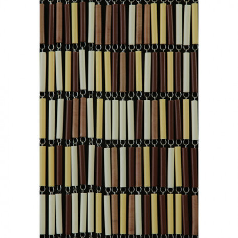vliegengordijn Mix hulzen 210 x 90 cm PVC bruin/cr&egrave;me
