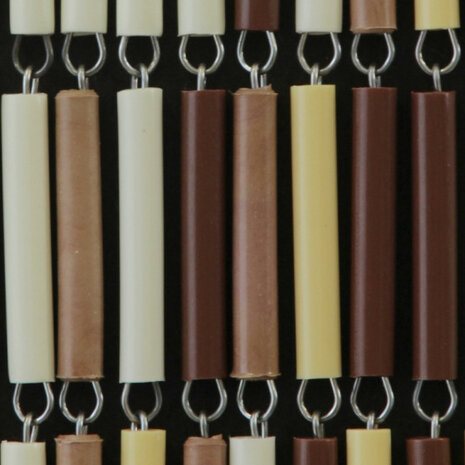 vliegengordijn Mix hulzen 210 x 90 cm PVC bruin/cr&egrave;me