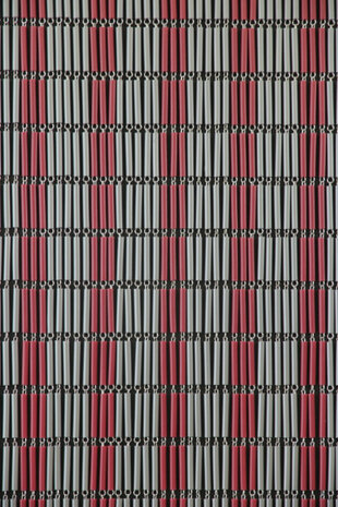vliegengordijn Banen hulzen 232 x 100 cm PVC grijs/rood