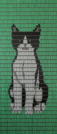 vliegengordijn Kat hulzen 232 x 100 cm PVC groen