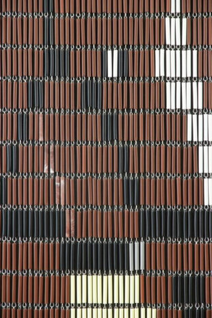 vliegengordijn Paard hulzen 210 x 90 cm PVC cr&egrave;me/bruin