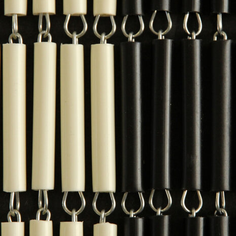 vliegengordijn Paard hulzen 232 x100 cm PVC cr&egrave;me/zwart