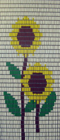 vliegengordijn Zonnebloem hulzen 210 x 90 cm PVC cr&egrave;me