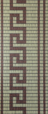 vliegengordijn Grieks hulzen 232 x 100 cm PVC cr&egrave;me/bruin