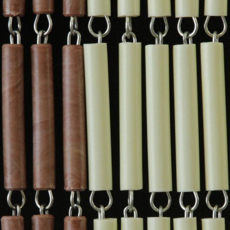 vliegengordijn Grieks hulzen 232 x 100 cm PVC cr&egrave;me/bruin