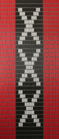 vliegengordijn Amsterdam hulzen 232x100 cm PVC rood/zwart
