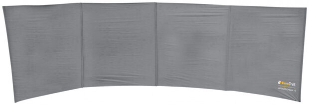 windscherm 4-vlaks 500 x 150 cm polyester/staal grijs