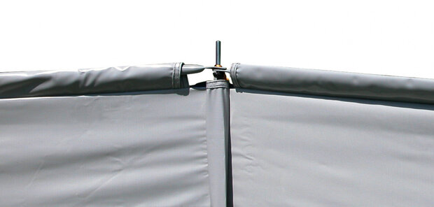 windscherm Dunes 480 x 145 cm PVC/staal grijs