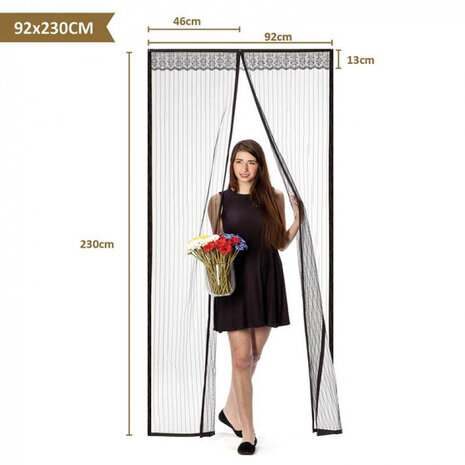 deurhor 92 x 230 cm zwart