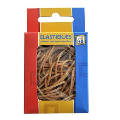 elastiekjes 57 mm rubber bruin 50 gram