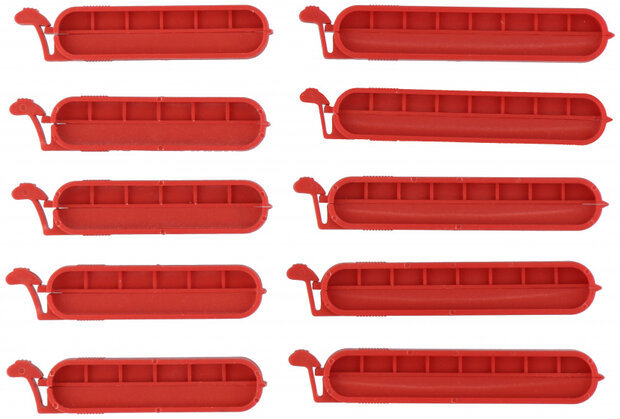 zakklemmen 7/9 cm polypropyleen rood 10 stuks