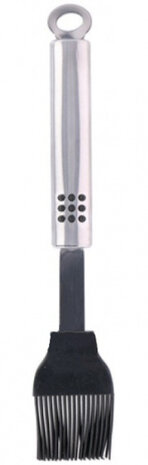 barbecuekwast 24 cm RVS/polypropyleen zilver/zwart