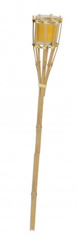fakkel citronella 76 cm bamboe/wax beige/geel