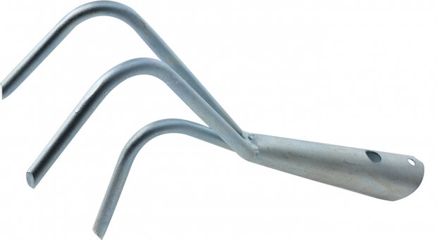 tuinklauw drietand 25 cm staal zilver