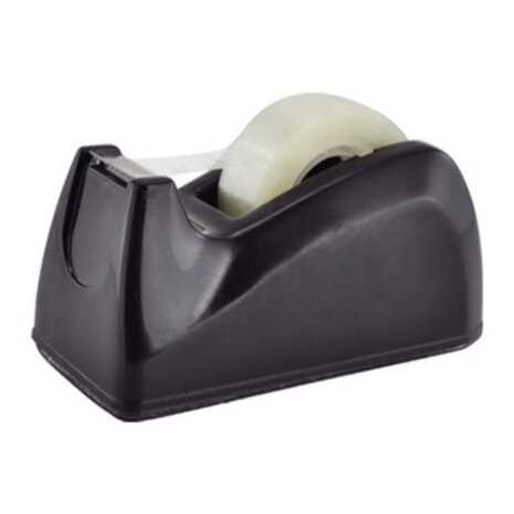 plakbandhouder 12 x 5,5 cm zwart 2-delig