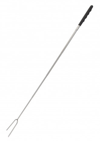 uitschuifbare barbecuevork 72 cm RVS zilver