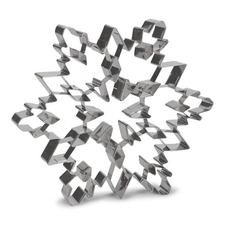 uitsteekvorm sneeuwvlok 19 cm rvs zilver