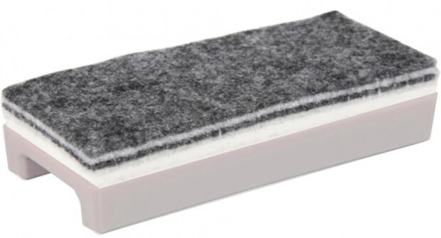 whiteboard-wisser 14 x 6 cm vilt lila/grijs