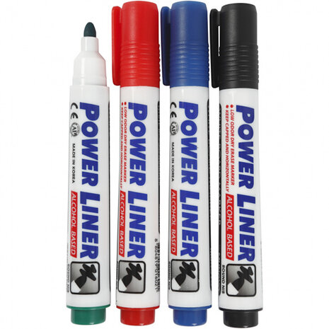 whiteboardstiften 4 mm 4 stuks