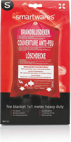 blusdeken SW BBD130 1 x 1 meter glasvezel rood