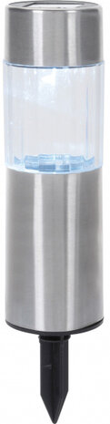 buitenspot Dia solar 4,5 x 20 cm zilver