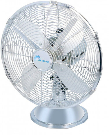 tafelventilator 35W 30 cm staal zilver