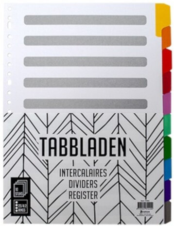 tabbladen 23-rings A4 karton 10 stuks
