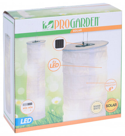 buitenspot solar led 90 x 20 cm polyester grijs/wit