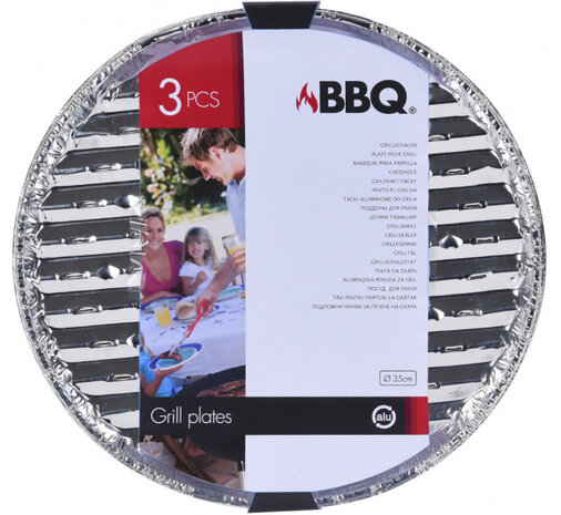 schalenset aluminium 35 x 1,5 cm zilver 3 stuks