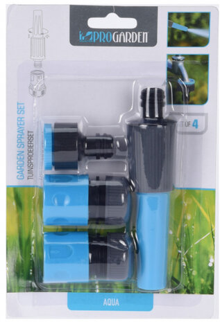 tuinslangkoppelsets rubber/polypropyleen 4 stuks