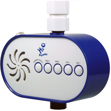 douche-FM-radio H2O 13 cm blauw/wit