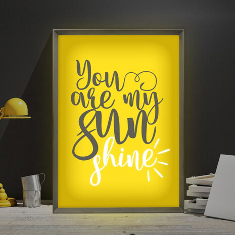 lightbox A4 23 x 31,5 cm hout zwart 6-delig