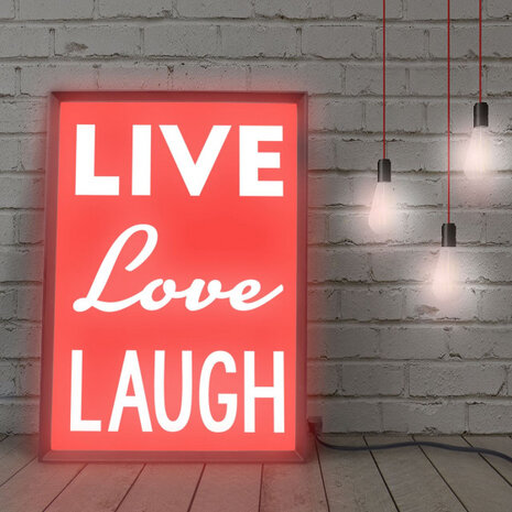 lightbox A4 23 x 31,5 cm hout zwart 6-delig