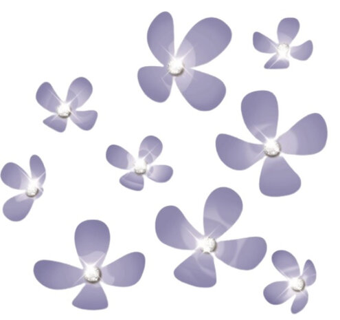 3D-muurstickers Flower PVC lila 18-delig