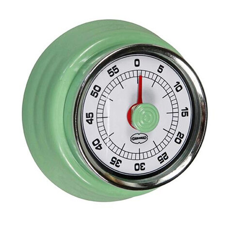 kookwekker Retro 7,5 cm staal groen