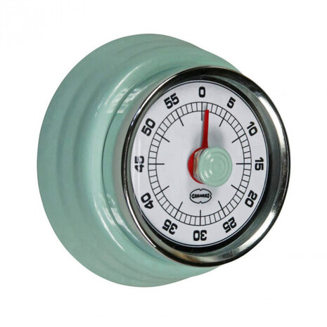 kookwekker Retro 7,5 cm staal mintgroen