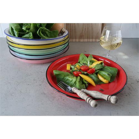 eetbord Large 27 cm keramiek rood